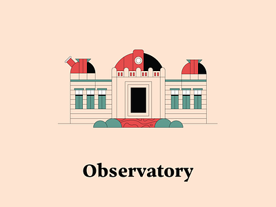 O is for Observatory dwellingsfromatoz griffith illustrationchallenge lalaland observatory
