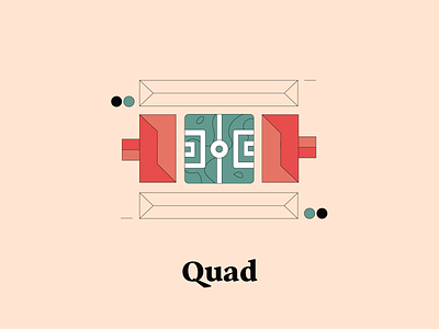 Q is for Quad campus college dwellingsfromatoz illustrationchallenge quad