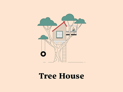 T is for Tree House dwellingsfromatoz illustrationchallenge