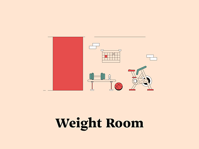 W is for Weight Room dwellingsfromatoz exercise illustrationchallenge weightroom workoutroom