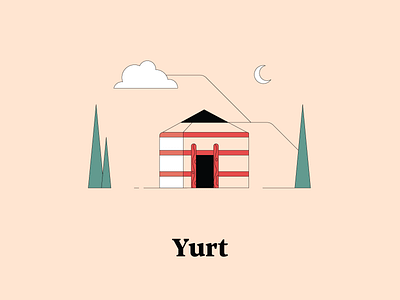 Y is for Yurt camping dwellingsfromatoz illustrationchallenge outdoors yurt