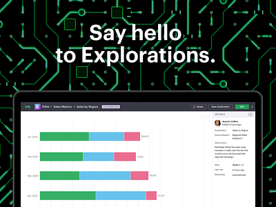 Say hello to Explorations! analysis analytics businessintelligence charting data draganddrop mode