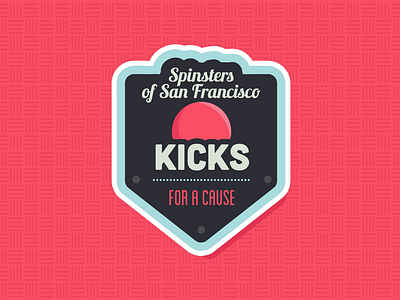 Kickin' it ⚽️ badge branding kickball sanfrancisco sosf spinsters tournament