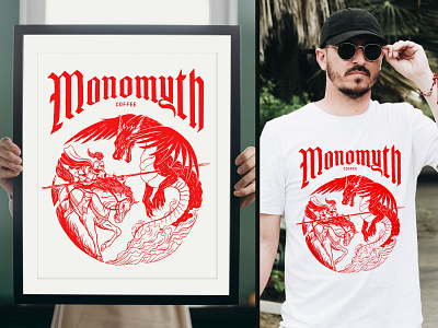 Monomyth Coffee Illustration coffee coffeeshop dragon knight monomyth