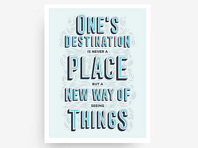 One's Destination Print art art print destination lettering print print design quote