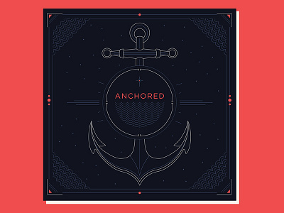 Anchored Album Artwork album artwork anchor design monoline