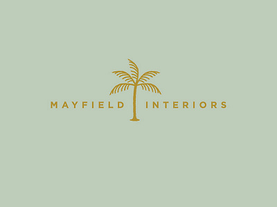 Mayfield Interiors Logo california interior interior design logo palm tree