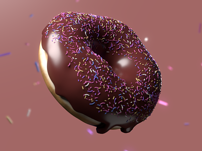 Donut/Doughnut in 3D Blender 3d animation