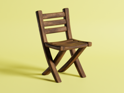 3D Chair - Blender Lights