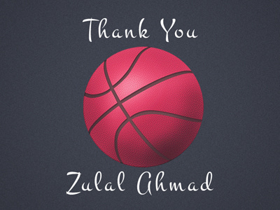 Thank You Zee7 background ball basketball dribbble noise texture thank you