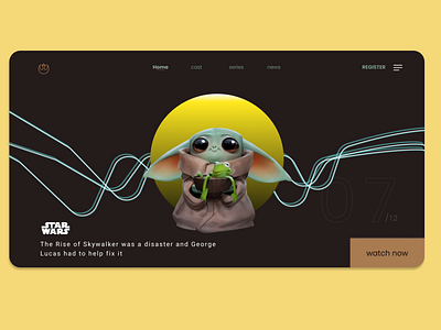 Baby yoda app design figma illustration starwars ui uiux ux web design