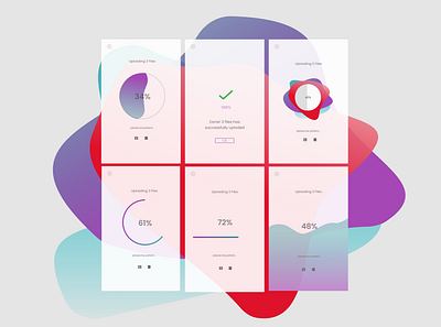 up-loaders app design download figma illustration process ui uiux upload uploader ux wave waves web design