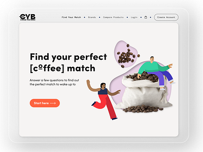 Concept design for a coffee supplier microsite- landing page. briefbox coffee design figma illustration ui web web design web design concept webdesign