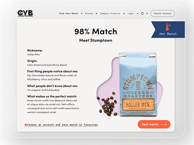 Concept design for a coffee supplier microsite briefbox coffee design figma illustration ui web web design web design concept webdesign