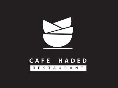 cafe haded Restaurant logo black.