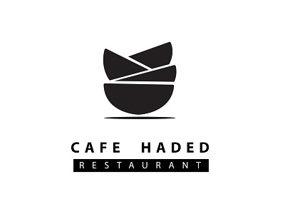 cafe haded Restaurant logo white.