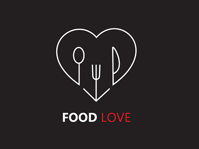 food love logo. amazing logo best logo branding design food logodesign minimal minimalist logo professional logo restaurant simple logo vector website