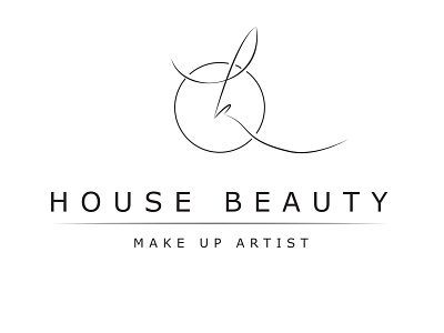house beauty logo white