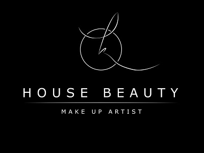 house beauty Logo black . amazing logo beauty best logo branding design flat hair salon haircut icon logo minimal poster professional logo typography website