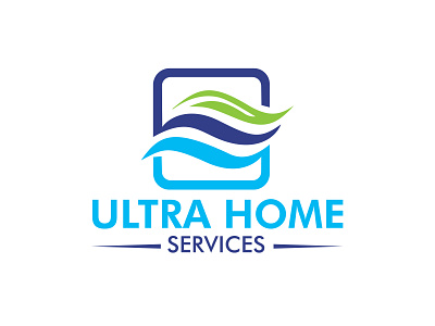 Ultra Home Services logo air duct air logo best logo branding cleaning logo design home services logo minimal professional logo services logo unique logo
