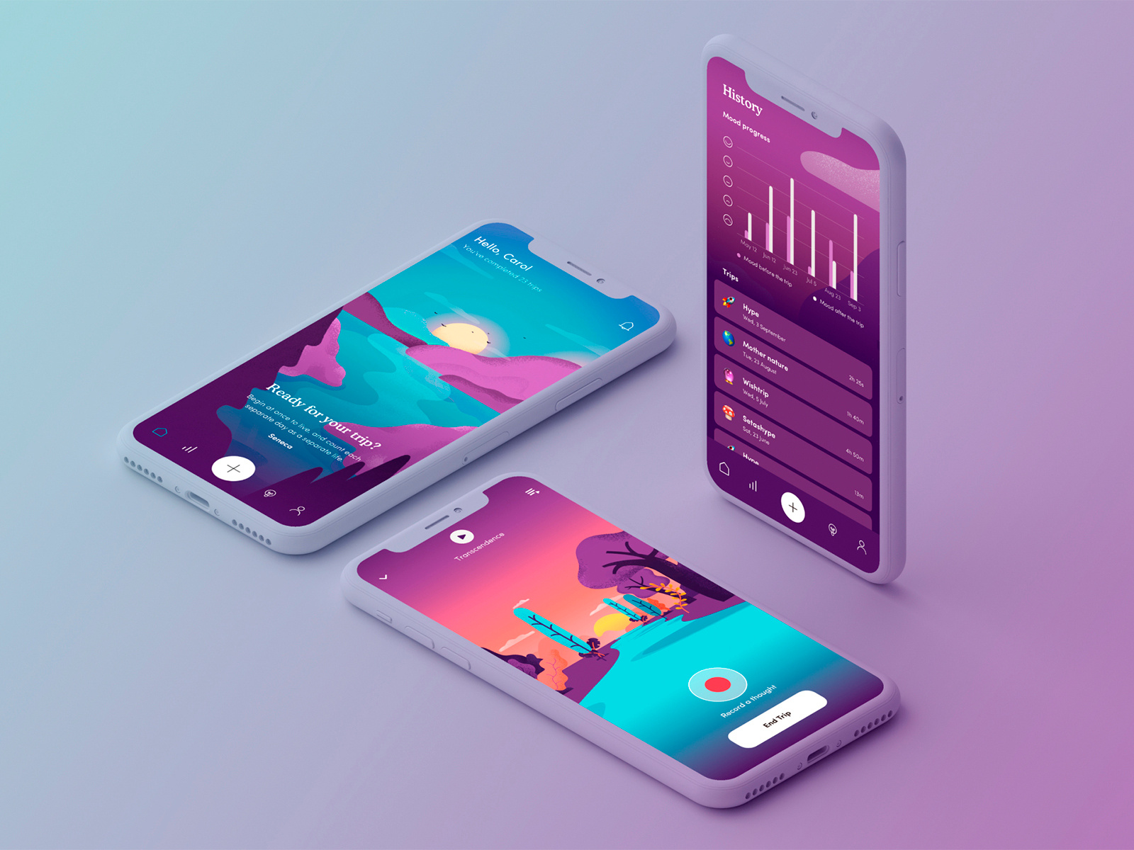 Trip — Mental Health App by Luisa Jara for Z1 on Dribbble