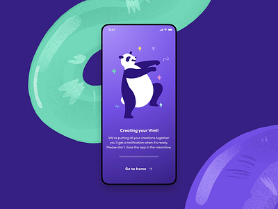 Vimi — Interface Animation animation app app design application design digital product gift illustration interface mobile mobile application motion design motion graphics panda ui user experience user interface ux vimi z1digitalstudio