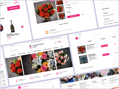 E-COMMERCE Bouquets Online Store delivery design e commerce flowers shop marketplace online shop shop ui ux web