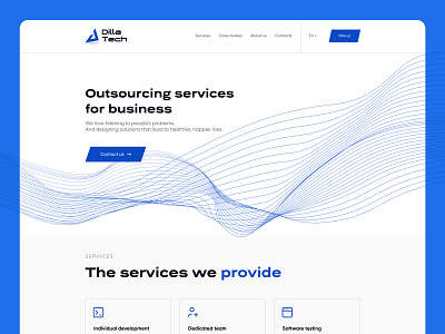 Dilla Tech - Software Company agency company corporate landing landing page marketing saas services typography ui web web development webdesign website