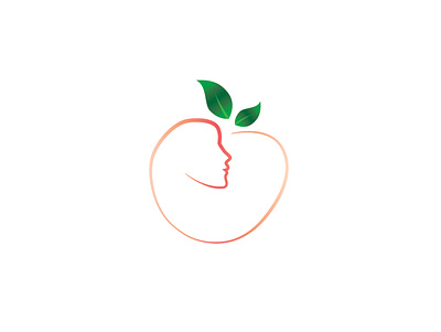 Just a peach artist branding design illustration logo print vector art