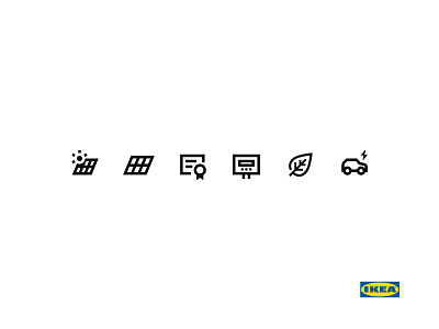 IKEA Solar icon set clean energy electric car energy icon icon set iconography icons ikea ingka leaf library solar solar panels sustainability ui design warranty