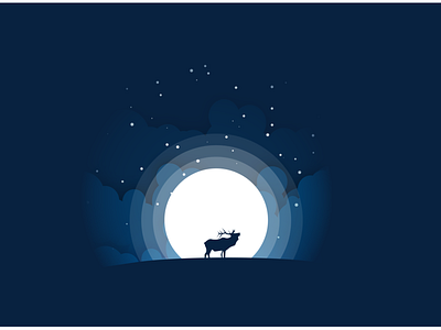 Elk illustraion uidesign