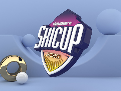 SkiCup_2020 branding c4d design logo