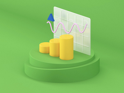 Analytics icon app c4d design illustration ui