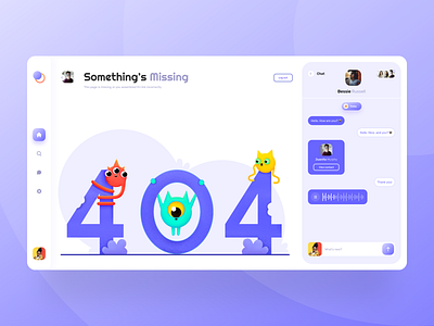 404 error 2d app art artwork business characterdesign chat cleanui color concept creative dailyui design illustration messenger monsters ui vector website website design