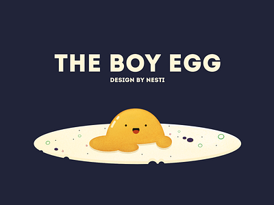 The Boy Egg 2d affinitydesigner app art breakfast characterdesign color dailyui design draw eggs flat food illustration noise vector website yellow
