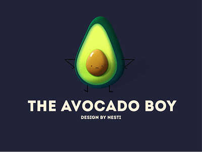 The Avocado Boy 2d affinitydesigner art avocado boy breakfast characterdesign color daily ui dailyui drawiing flat illustration food illustration kid vector website