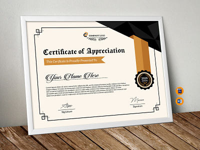 Certificate Template certificate of appreciation