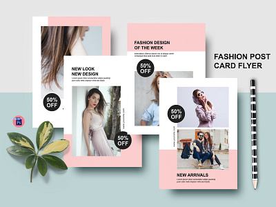 fashion post card flyer fashion marketing fashion post card flyer template
