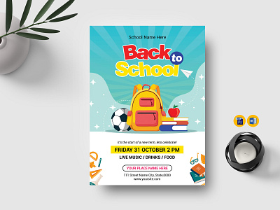 Back to School Party Flyer back to school invitation back to school party flyer flyer flyer template party flye student party invitation template