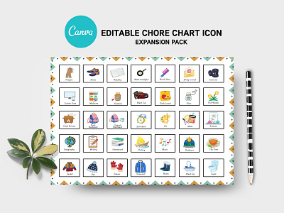 Editable Canva Chore Chart Icons