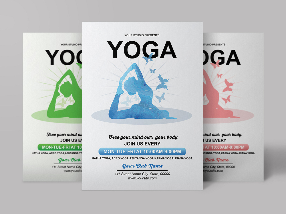 Editable Yoga Template designs, themes, templates and downloadable ...