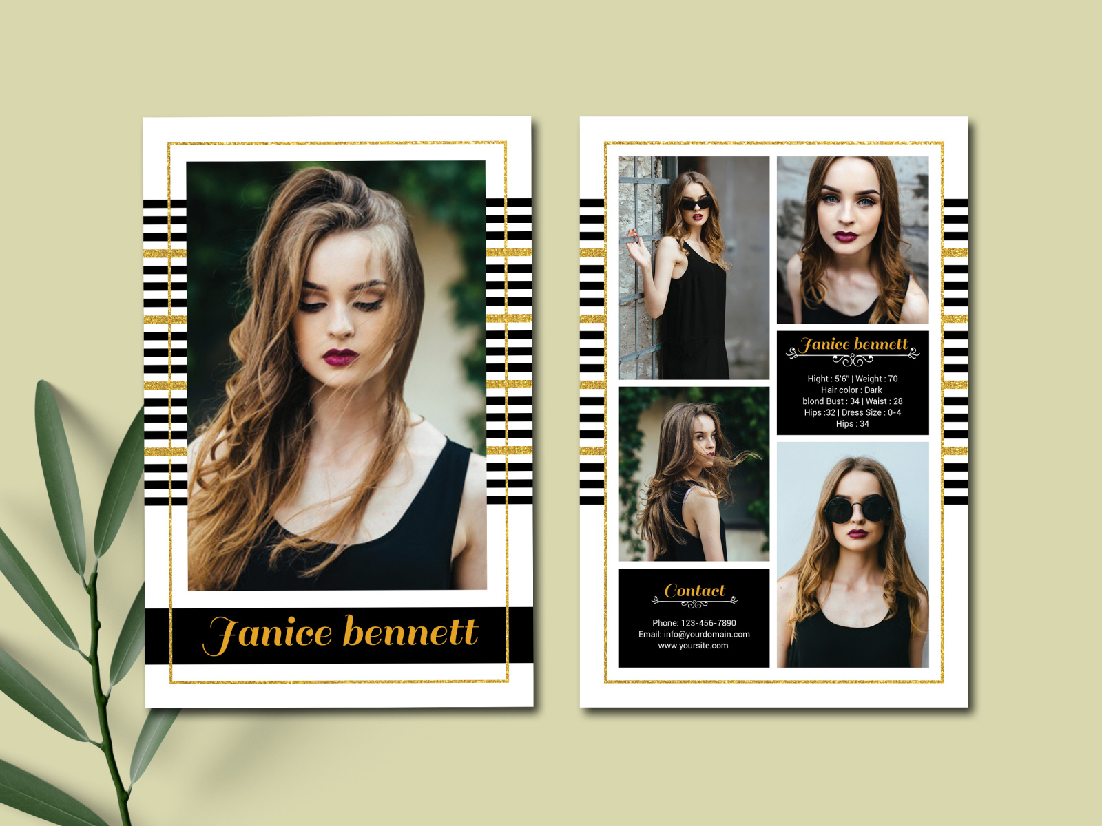 Model Comp Card Template by UltimateTemplate on Dribbble Regarding Comp Card Template Download