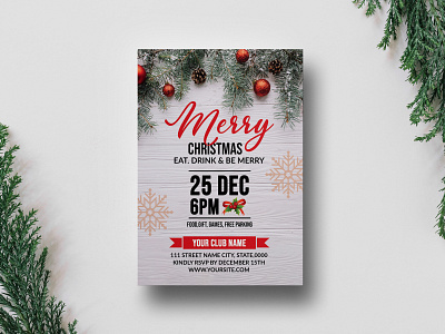 Christmas Party flyer Template christmas invitations template