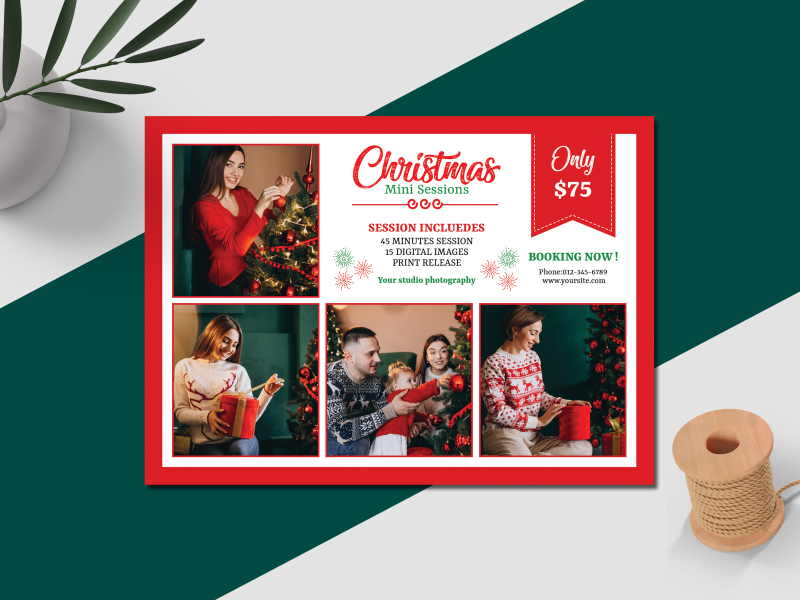 Christmas Mini Session Template by UltimateTemplate on Dribbble