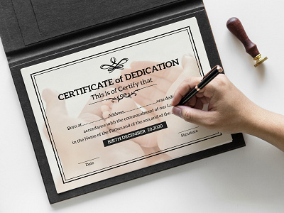 Baby Dedication Certificate Designs Themes Templates And Downloadable Graphic Elements On Dribbble
