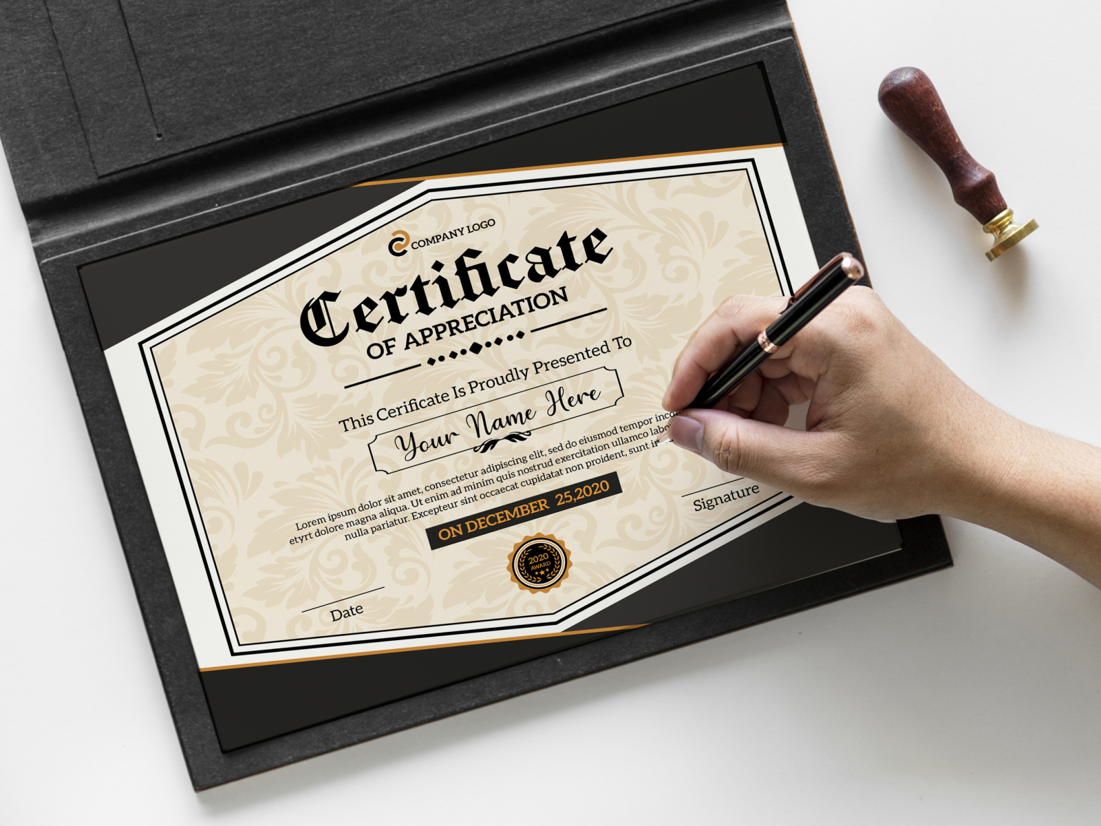 Certificate Template by UltimateTemplate on Dribbble