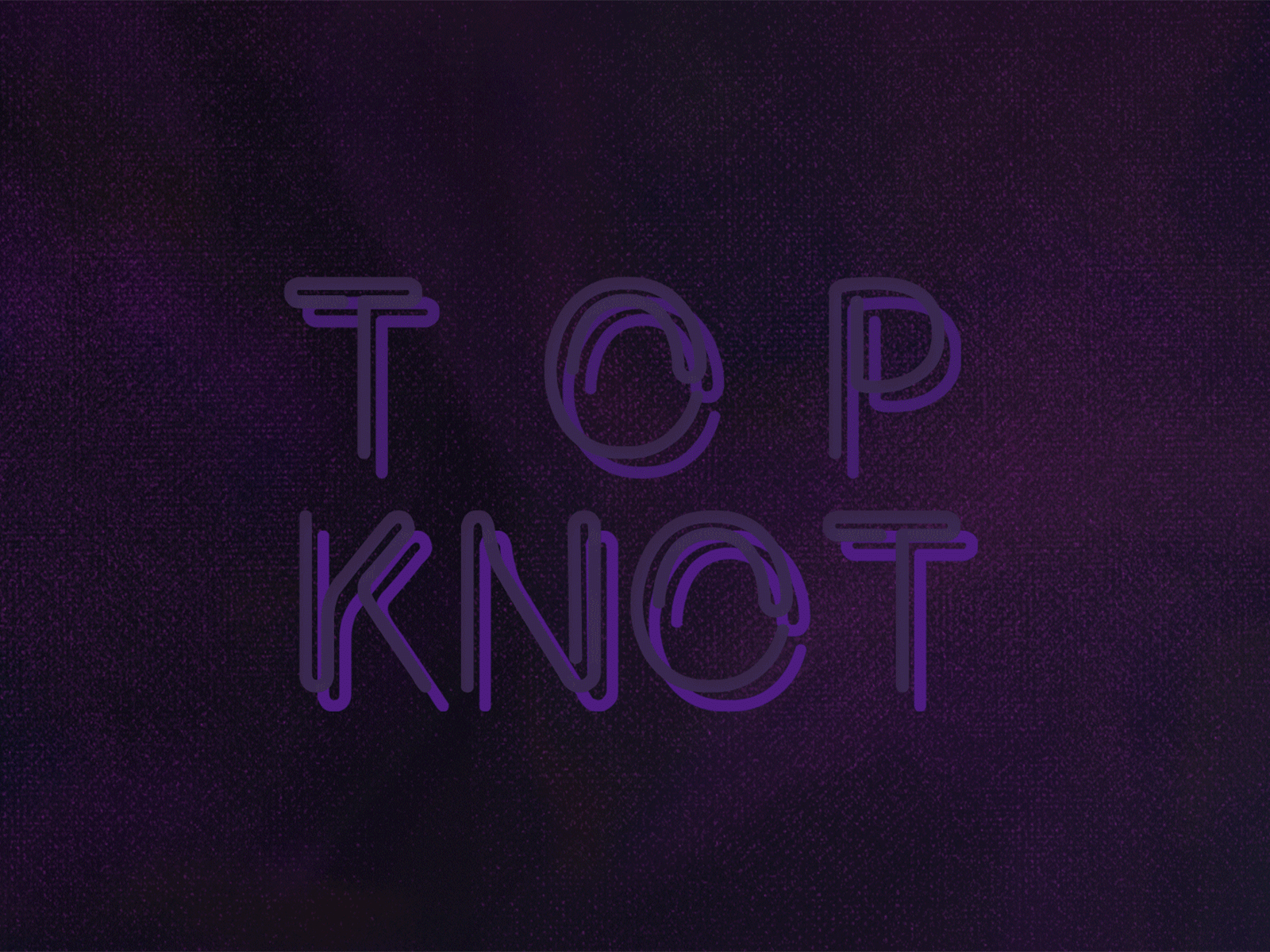 Top Knot animation beauty design designer gif neon type type art typedesign typography