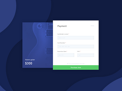 Daily UI 002 - Credit Card Checkout daily ui design