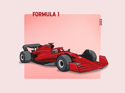 Illustration of the 2022 Formula 1 car design graphic design illustration vector