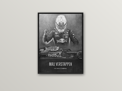 Max Verstappen drawing - 2021 F1 World Champion